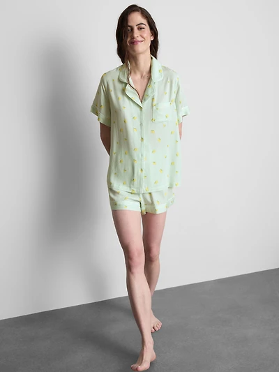 Printed Short Boyfriend Pajamas