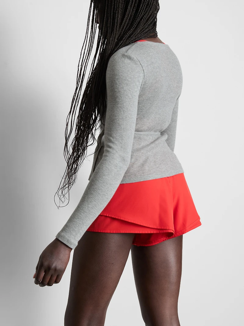 Rita Ora Cotton-Blend Wrap Cardigan