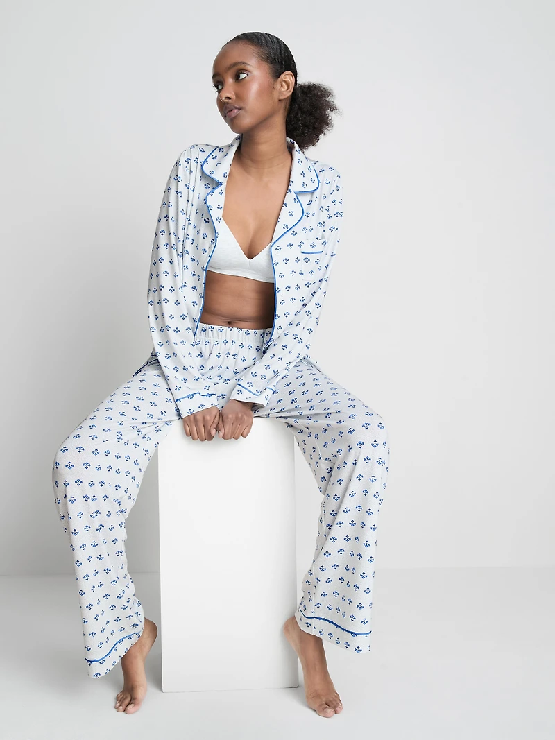 Printed Boyfriend Pajamas