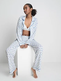 Printed Boyfriend Pajamas