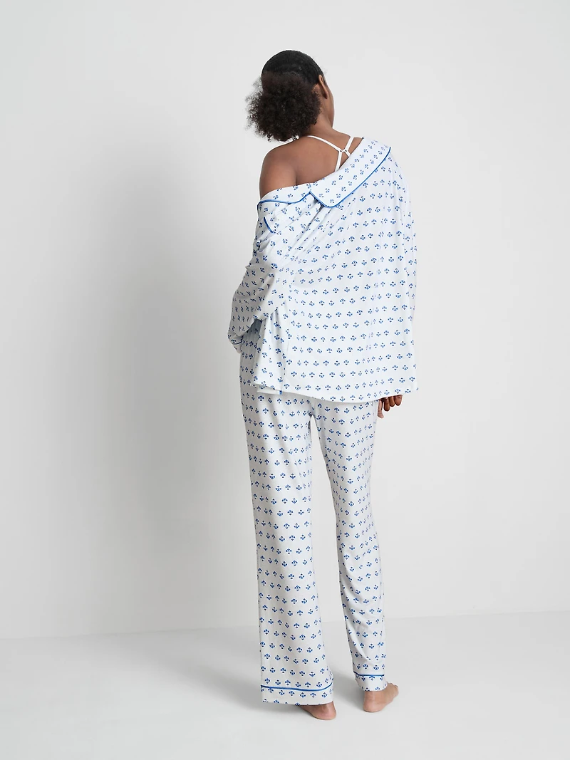 Printed Boyfriend Pajamas