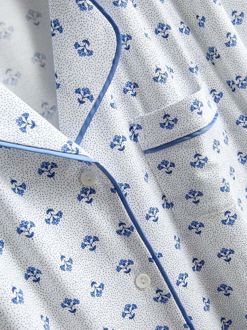 Printed Boyfriend Pajamas