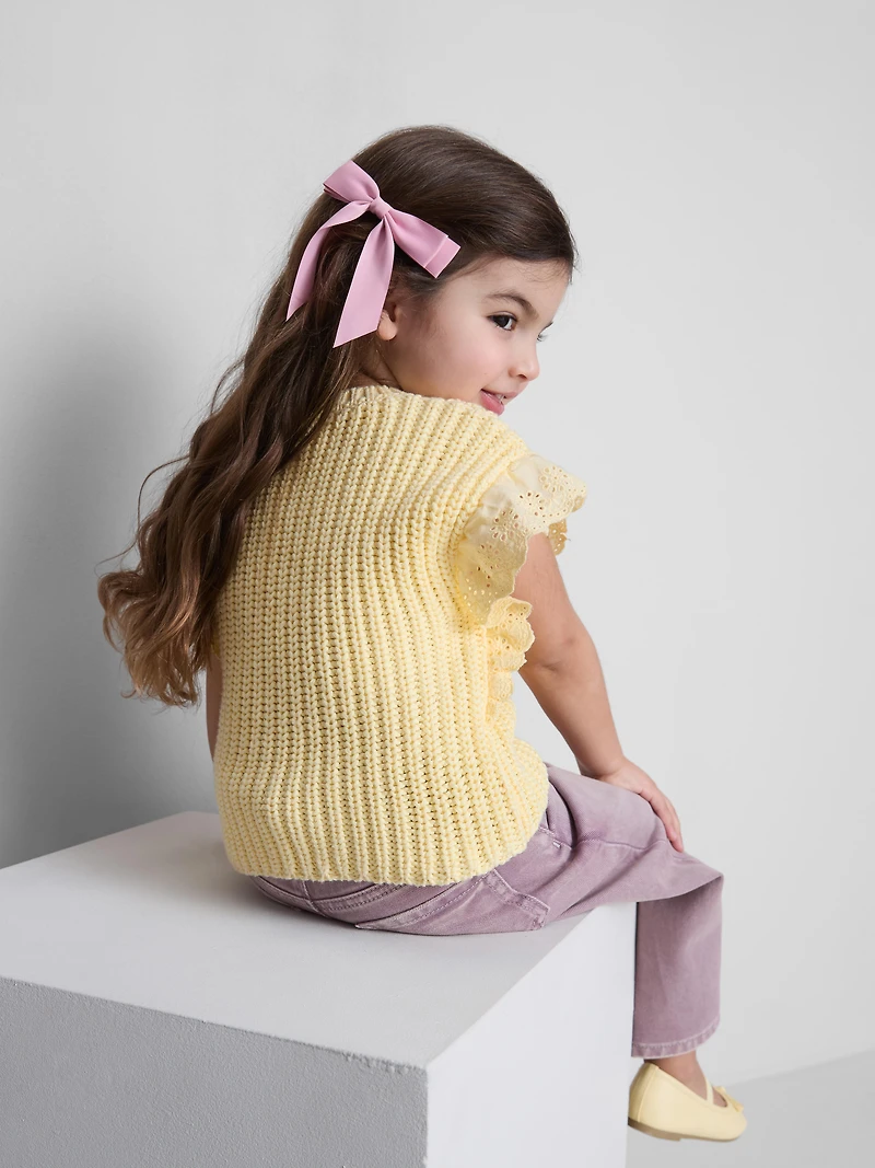 1.5-8yrs | Ruffle Broderie Anglaise Knit Tank