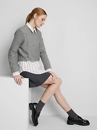 Cropped Crewneck Cardigan