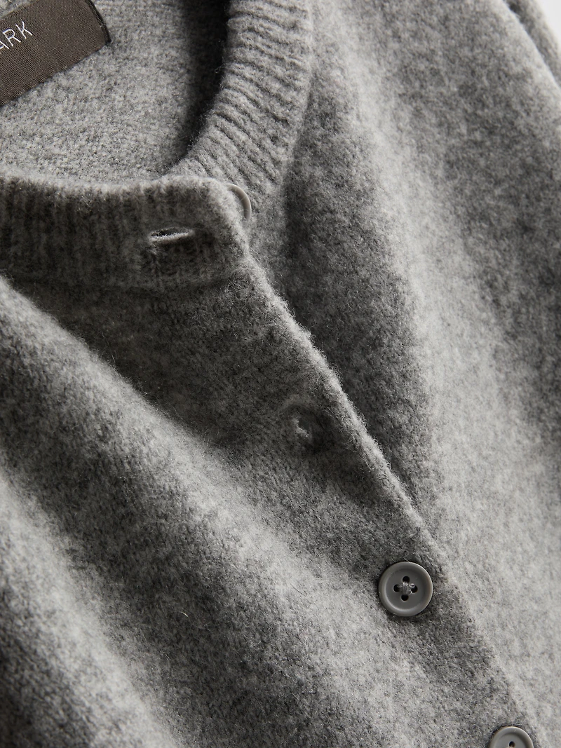 Cropped Crewneck Cardigan