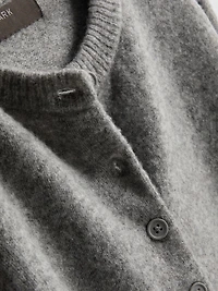 Cropped Crewneck Cardigan