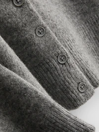 Cropped Crewneck Cardigan