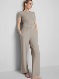 Wide-Leg Athleisure Pants