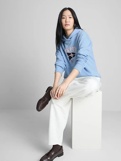 Cotton-Blend Graphic Hoodie