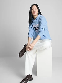 Cotton-Blend Graphic Hoodie