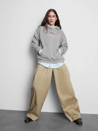 Cotton-Blend Graphic Hoodie