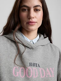 Cotton-Blend Graphic Hoodie