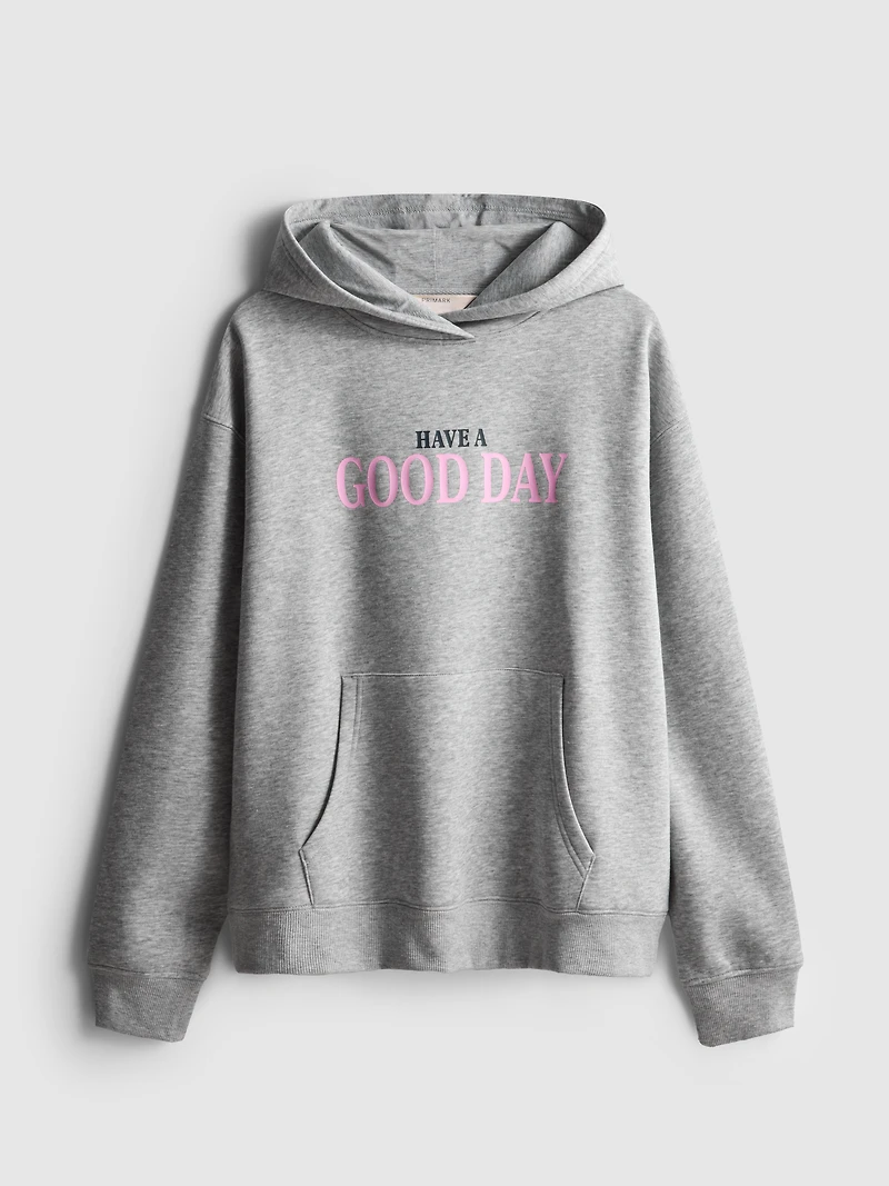 Cotton-Blend Graphic Hoodie