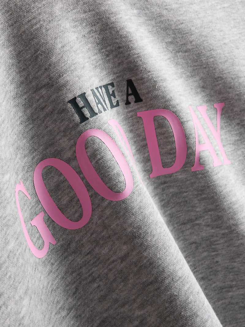 Cotton-Blend Graphic Hoodie