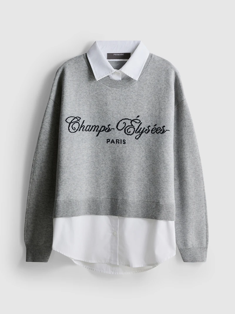 Knitted Slogan 2 1 Sweater