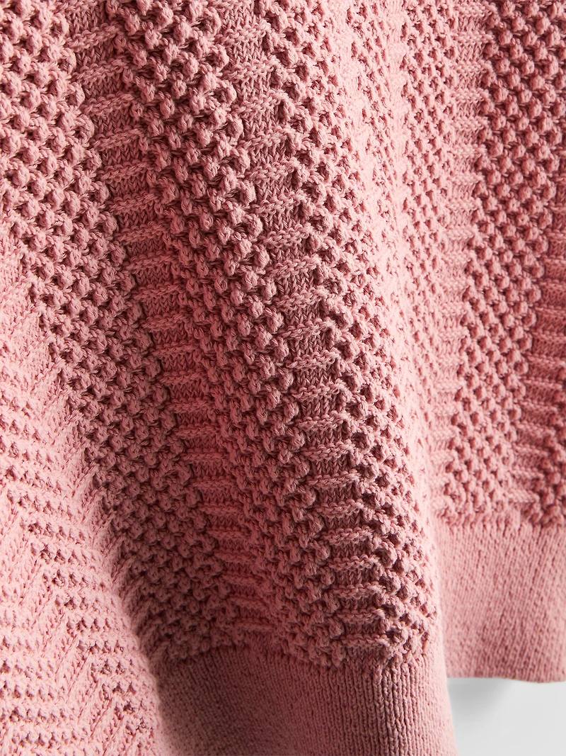 Cotton Blend Frill Neck Tee