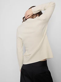 Sculpted Crewneck Cardigan