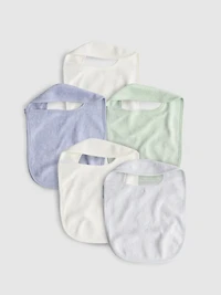 5pk Pure Cotton Bibs
