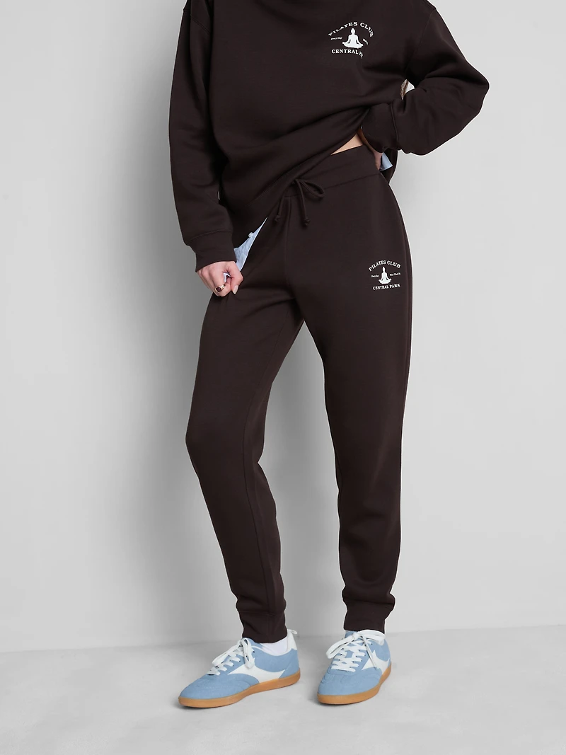 Cotton Blend Printed Skinny Joggers