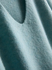 Brushed Knit V-Neck Tee