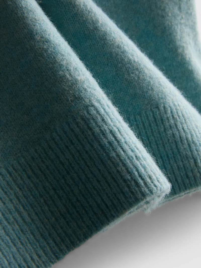 Brushed Knit V-Neck Tee