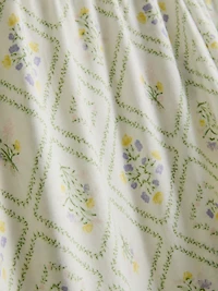 Cotton Crew Neck Printed Pajamas