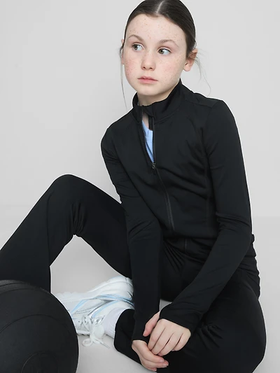 7-15yrs | Buttery Soft Active Zip-Up High-Neck Sweatshirt
