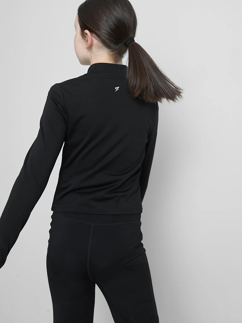 7-15yrs | Buttery Soft Active Zip-Up High-Neck Sweatshirt