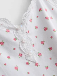 Lace Trim Cami Pajamas