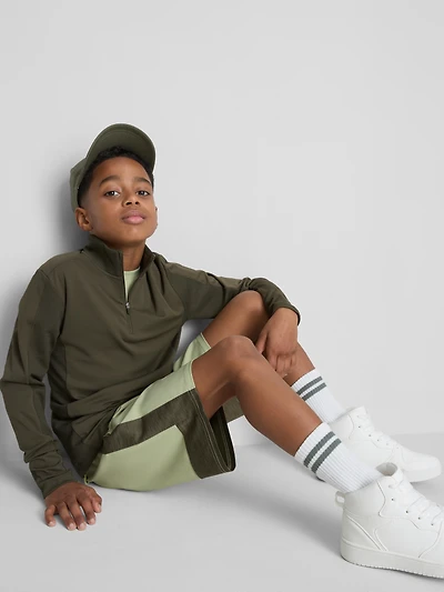7-15yrs | Active Quarter-Zip High-Neck Sweatshirt