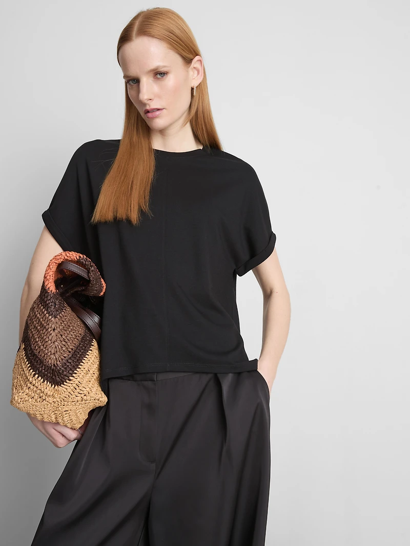 The Edit Seam-Detail Tee