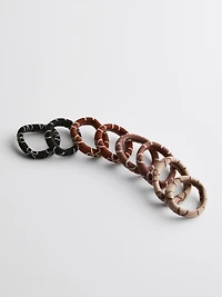 8pk Bow Print Hair Bands