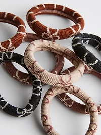 8pk Bow Print Hair Bands