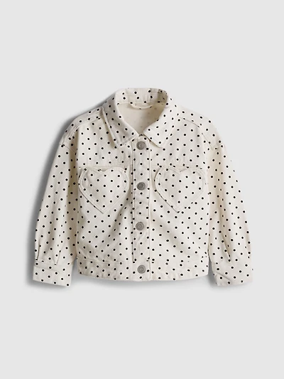 1.5-8yrs | Polka Dot Denim Jacket