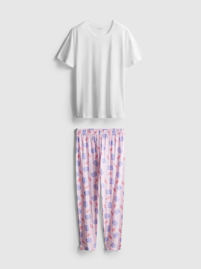Printed Cotton Pajama Set
