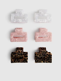 6pk Rectangle Claw Clips