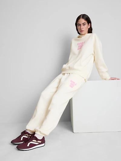 Cotton Blend Printed Cuffed Joggers