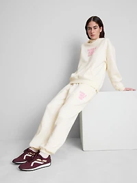 Cotton Blend Printed Cuffed Joggers