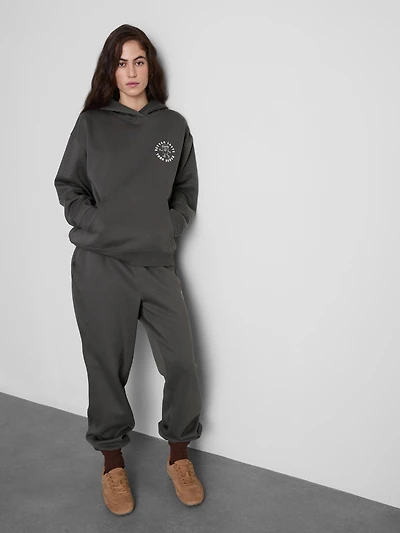 Cotton Blend Printed Cuffed Joggers