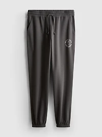 Cotton Blend Printed Cuffed Joggers