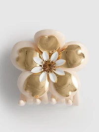 Embellished Flower Claw Clip