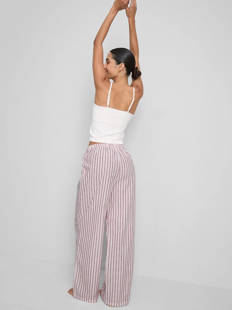 Cotton Stripe Pajama Bottoms