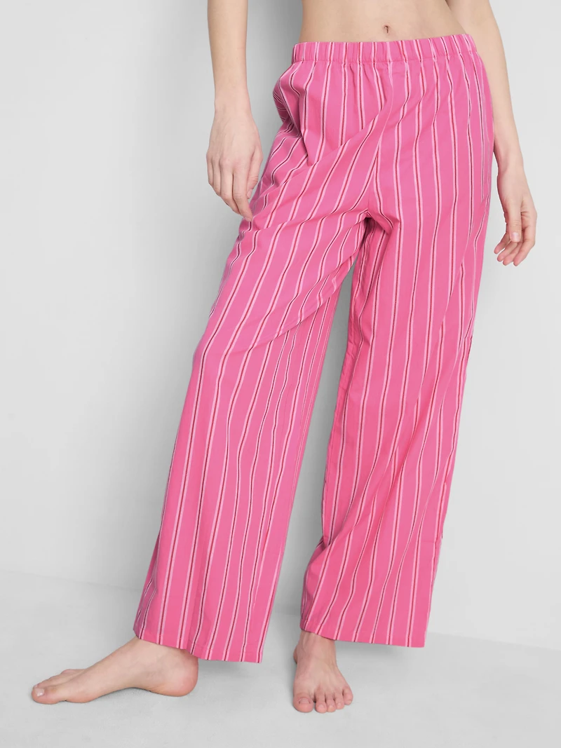 Cotton Stripe Pajama Bottoms