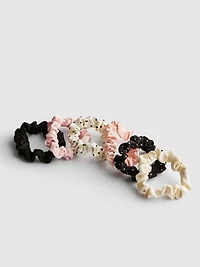 6pk Polka Dot Print Hair Scrunchies