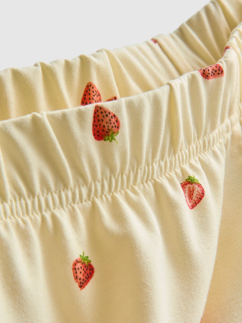 Printed Shorty Boyfriend Pajamas