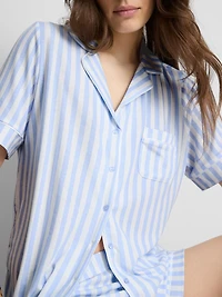 Printed Shorty Boyfriend Pajamas