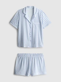 Printed Shorty Boyfriend Pajamas