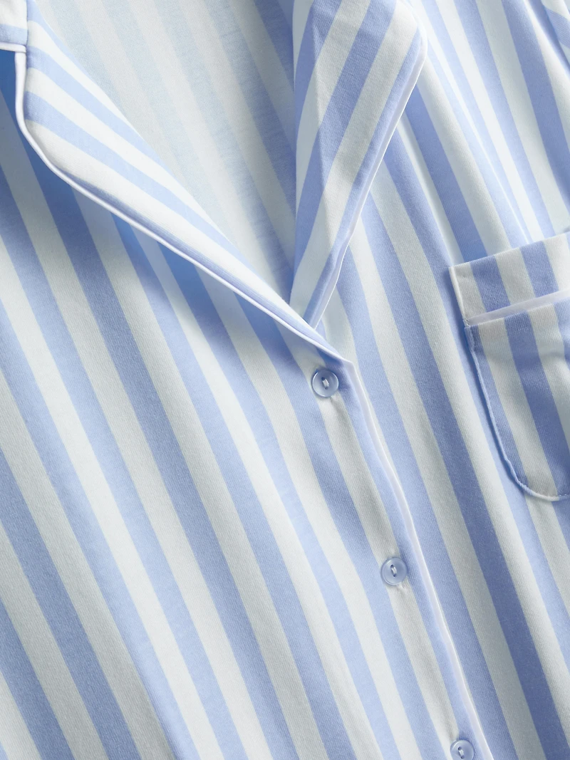 Printed Shorty Boyfriend Pajamas