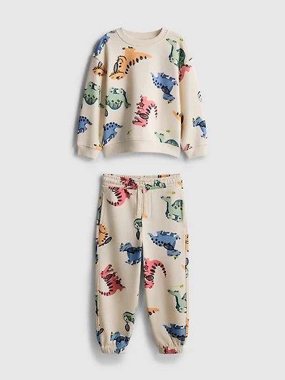 1.5-8yrs | Dinosaur Graphic Sweatshirt and Sweatpants Set