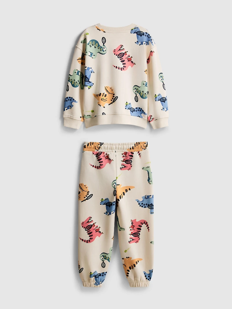 1.5-8yrs | Dinosaur Graphic Sweatshirt and Sweatpants Set